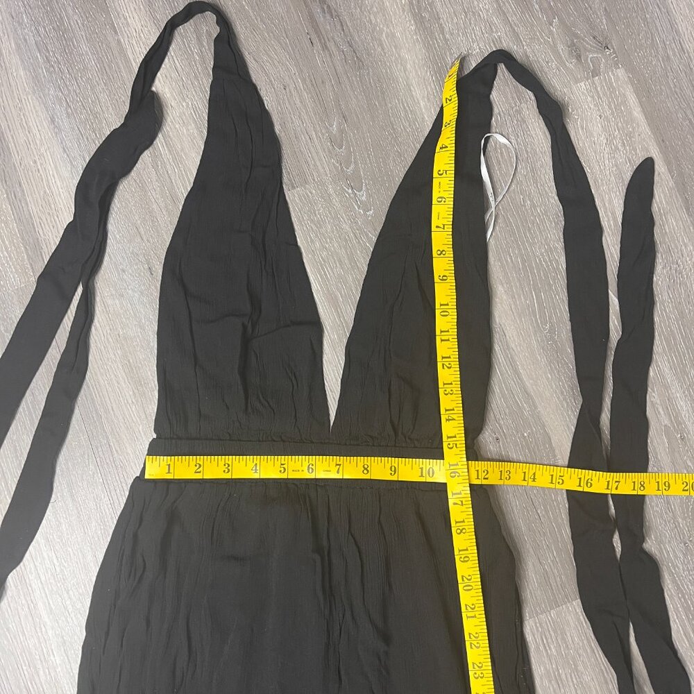 NWT Lulus Lolinda Black Convertible Halter Jumpsuit Sz S - Picture 12 of 13